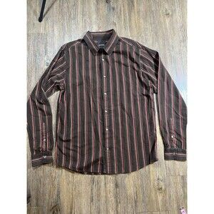 PrAna Snap Front Western Shirt Mens Medium Multicolor Stripe Long Sleeve Casual